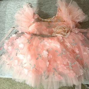 Infant Baby Pink Tulle Party Dress